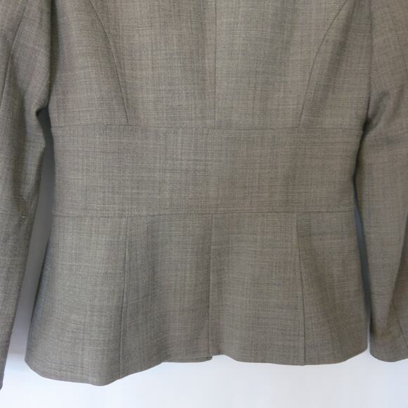 TAHARI Arthur Levine Wool Blend Jacket Blazer Size 4 Women Brown Gray Office - Picture 8 of 14